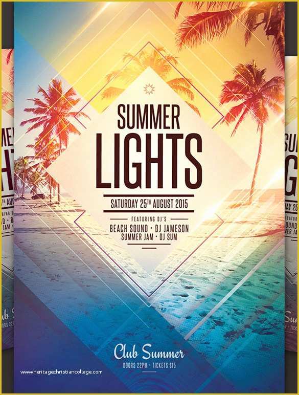 Party Flyer Template Free Of 27 Amazing Psd Beach Party Flyer Templates