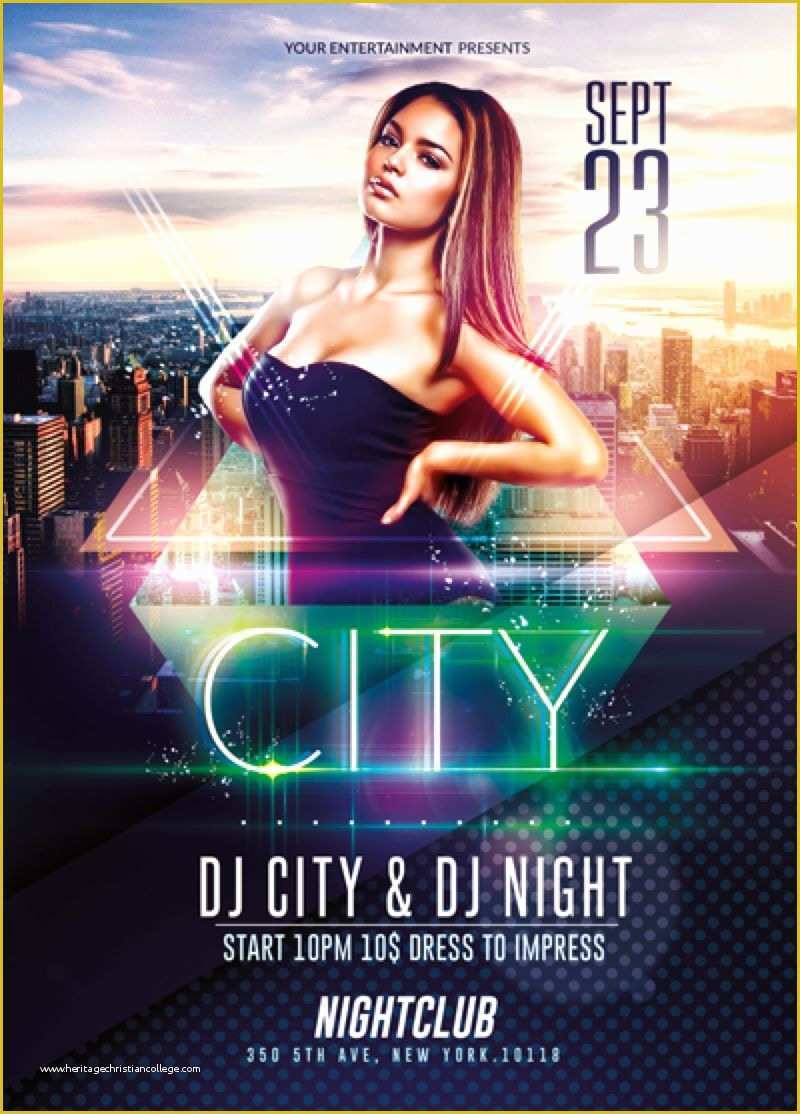 Party Flyer Template Free Of Elegant City event
