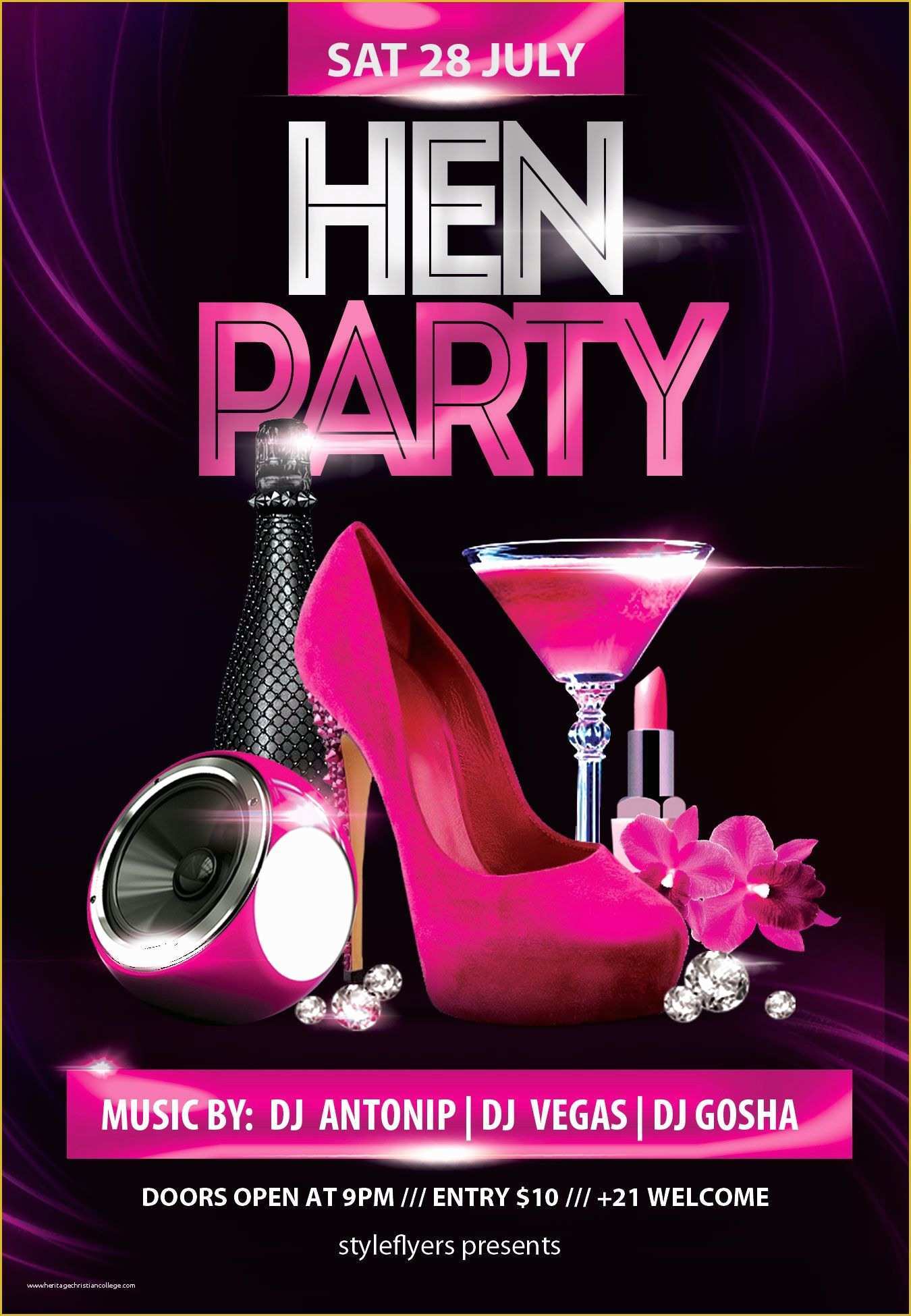 Party Flyer Template Free Of Free Hen Party Flyer Psd Template by Styleflyer is the