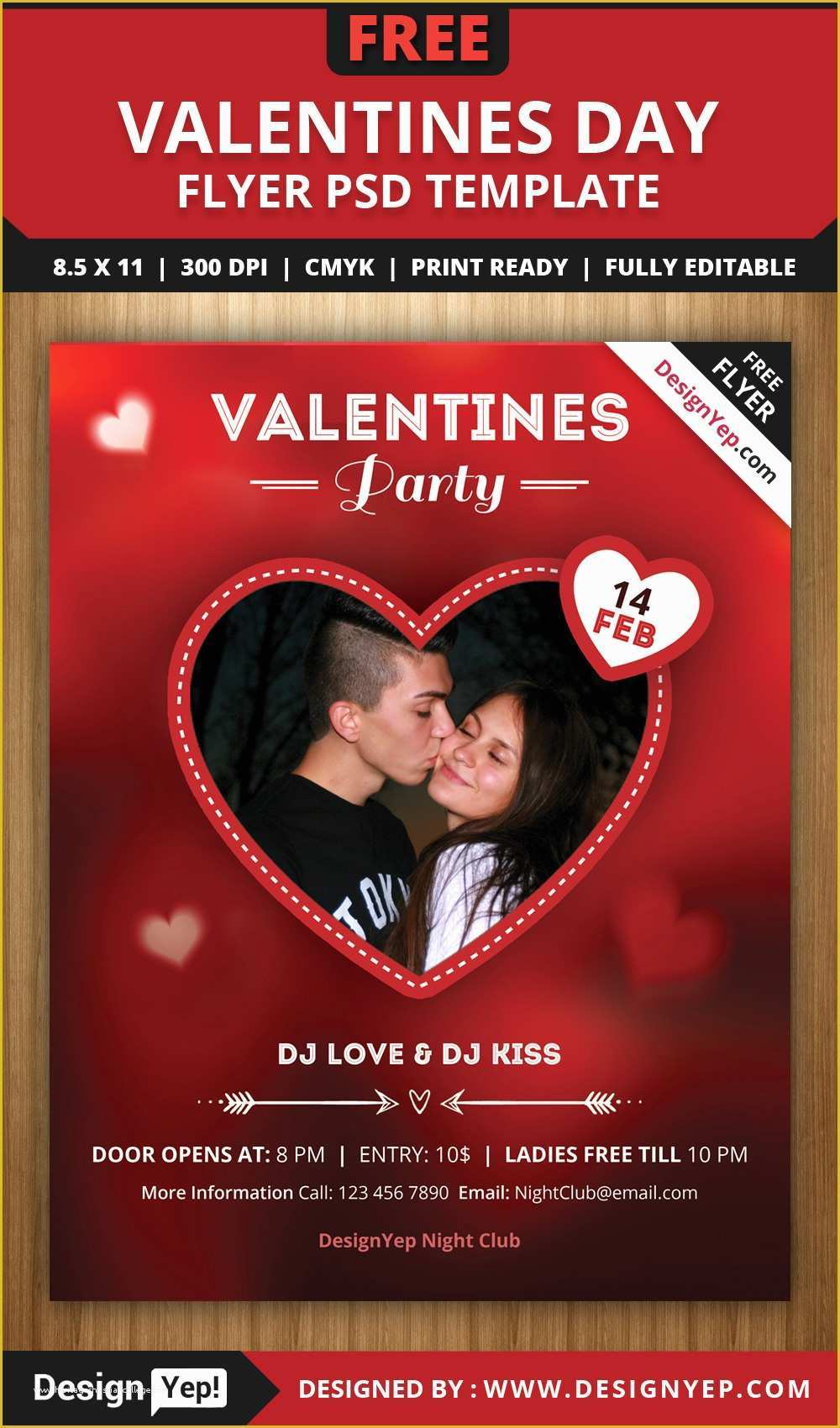 Party Flyer Template Free Of Free Psd Valentines Party Flyer Template Designyep