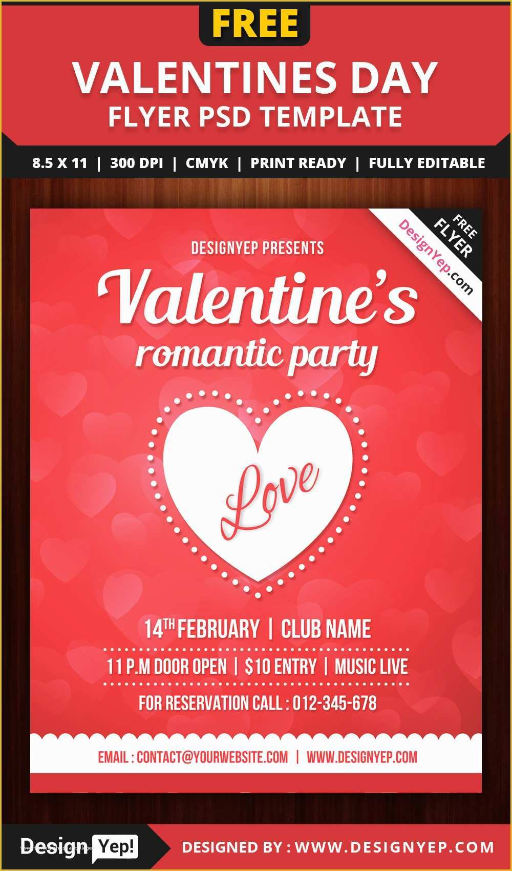 Party Flyer Template Free Of Free Valentines Party Flyer Template Psd Designyep
