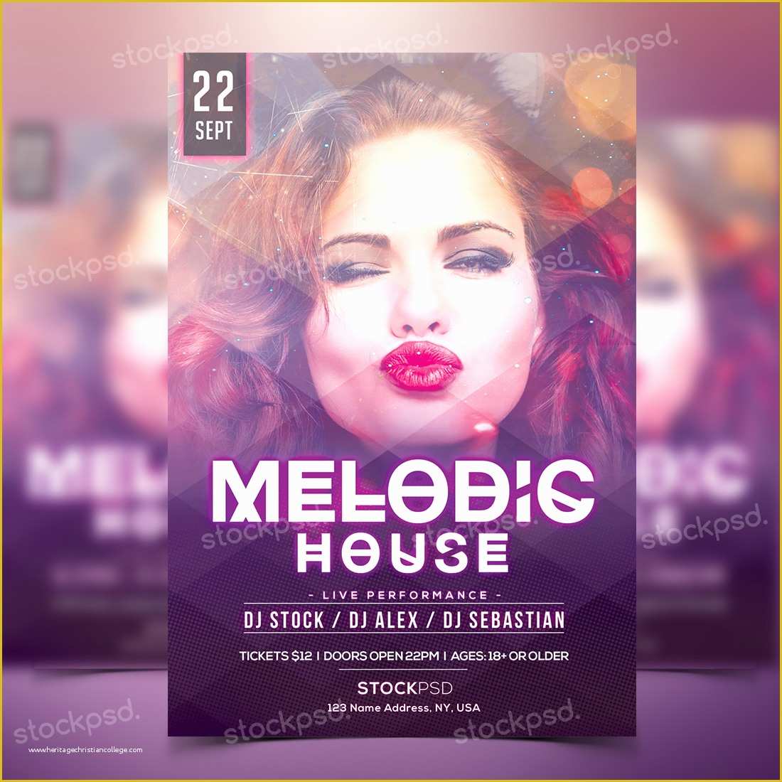 Party Flyer Template Free Of Melodic House Free Party Psd Flyer Template Stockpsd