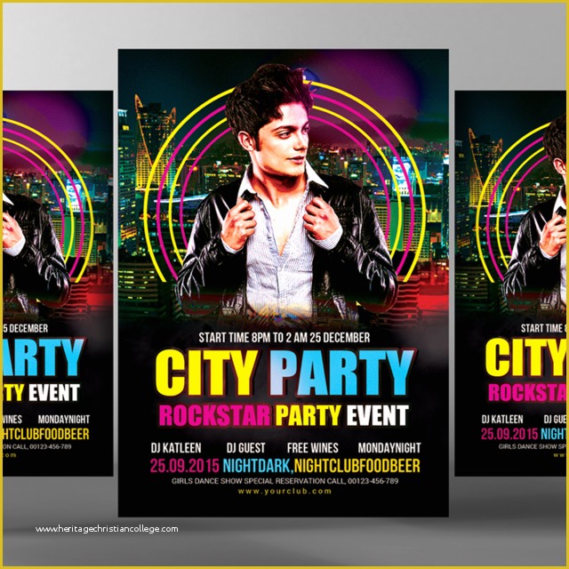 Party Poster Template Free Download Of City Party Poster Template Template for Free Download On