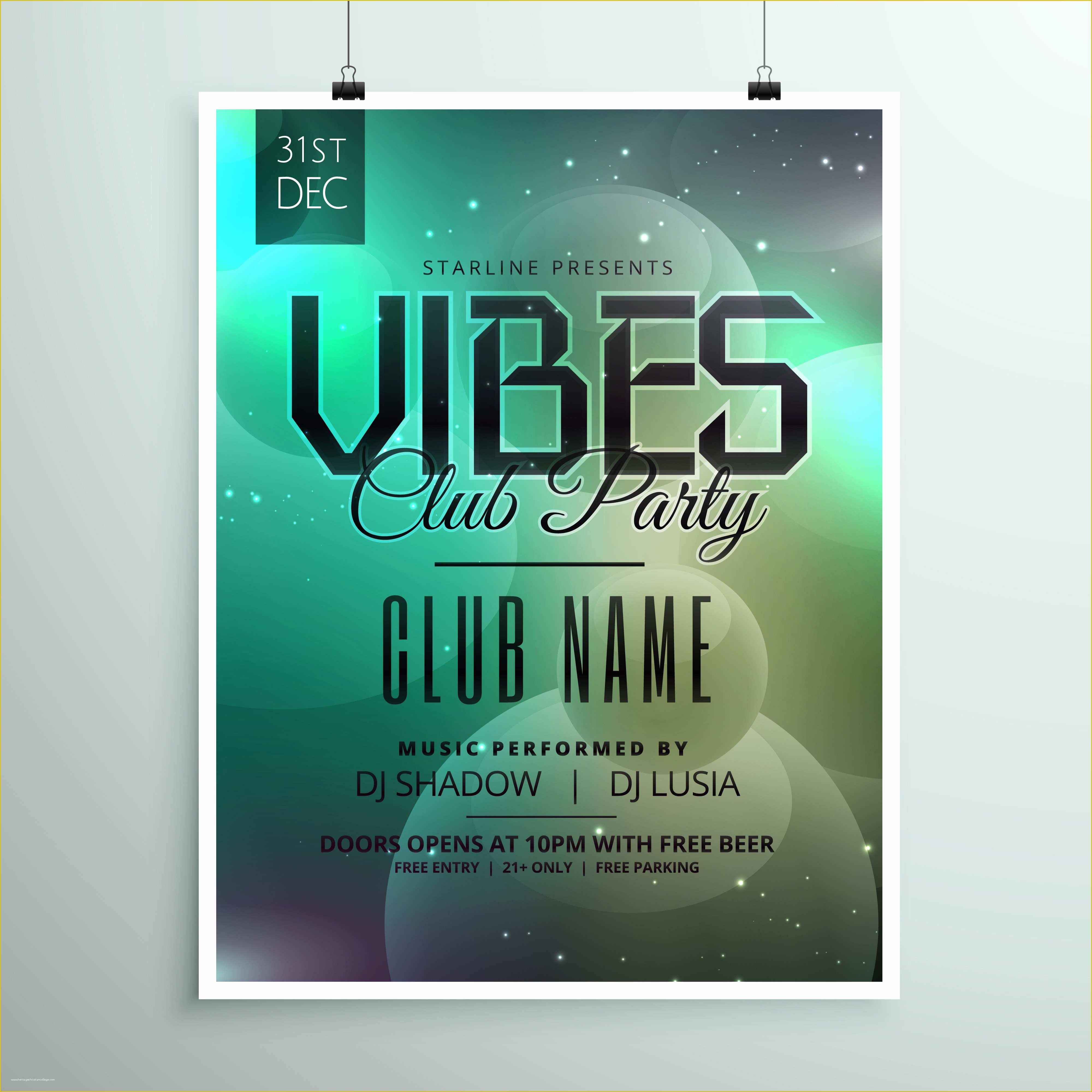 Party Poster Template Free Download Of Club Party Music Flyer Template with Invitation event