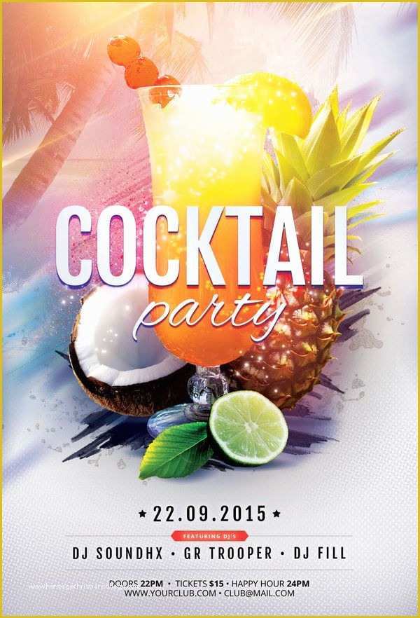 Party Poster Template Free Download Of Cocktail Party Flyer by Stylewish Download Psd File $6