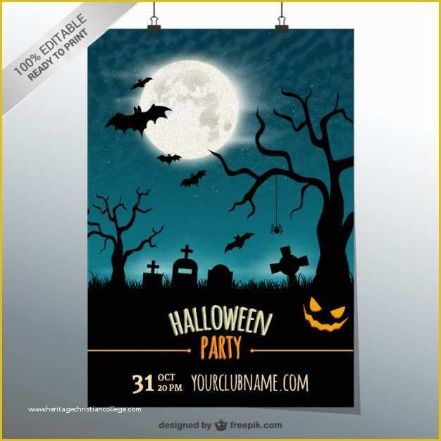 Party Poster Template Free Download Of Editable Party Poster Template for Halloween Vector
