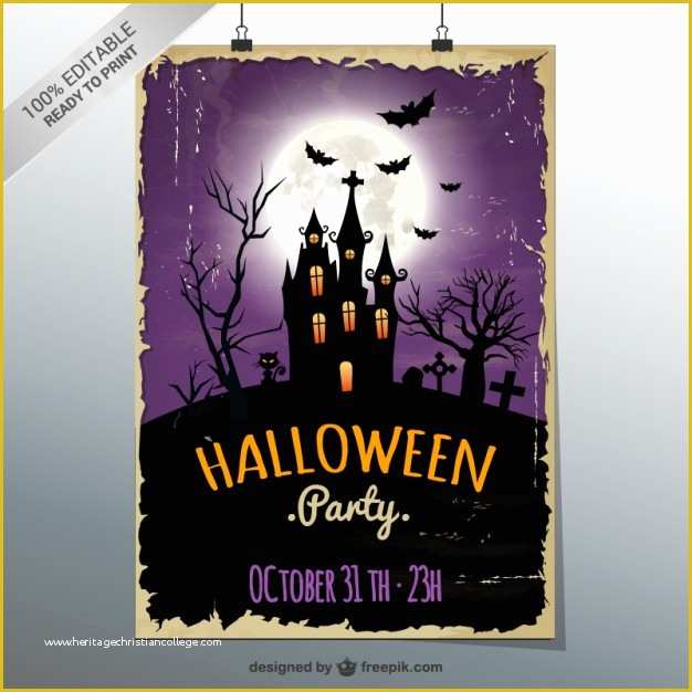 Party Poster Template Free Download Of Halloween Party Poster Template Vector