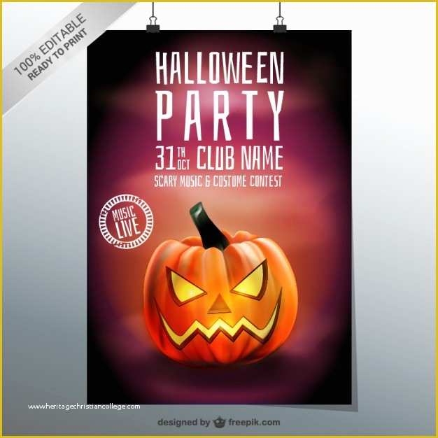 Party Poster Template Free Download Of Halloween Party Poster Template with Pumpkin Vector