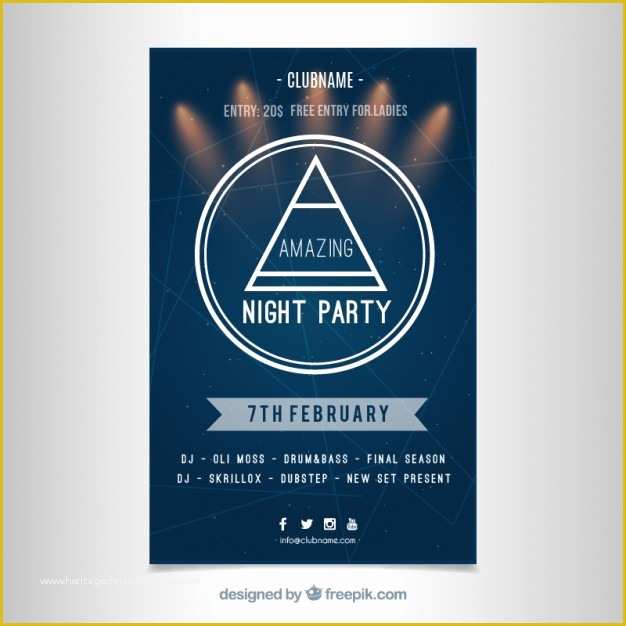 Party Poster Template Free Download Of Modern Party Poster Template Vector