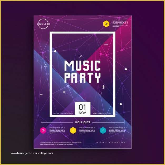 Party Poster Template Free Download Of Music Party Poster Template Vector
