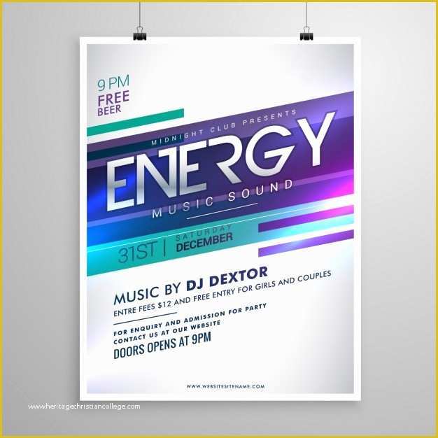 Party Poster Template Free Download Of Music Party Poster Template Vector