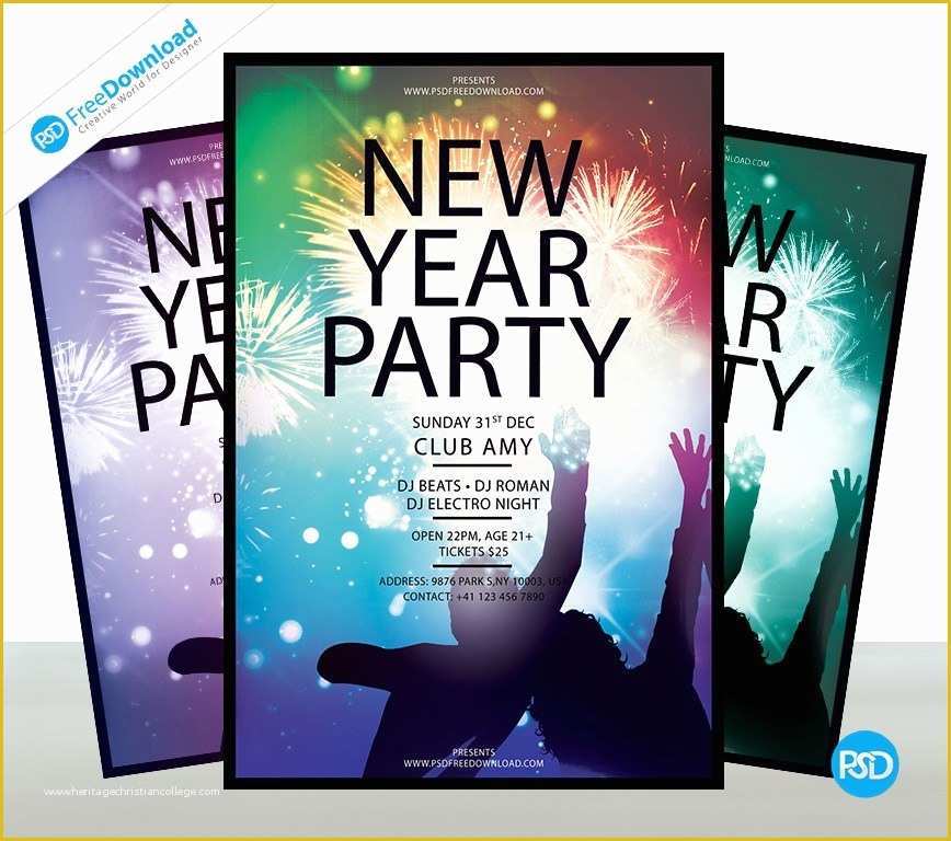 Party Poster Template Free Download Of New Year Party Flyer Free Template Psd