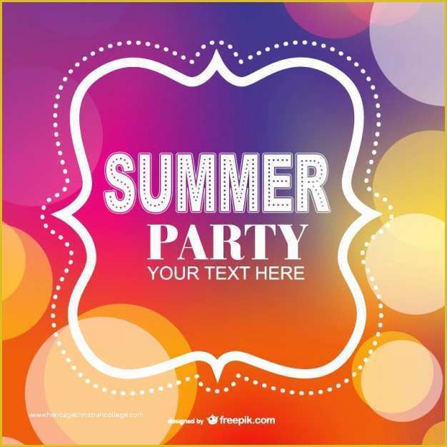 Party Poster Template Free Download Of Summer Party Poster Invitation Template Vector