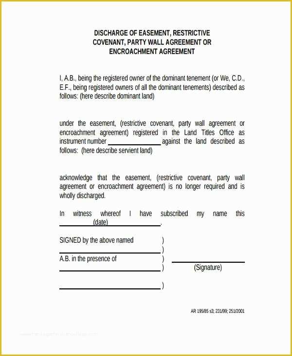 Party Wall Agreement Template Free Of Encroachment Letter Templates aslitherair