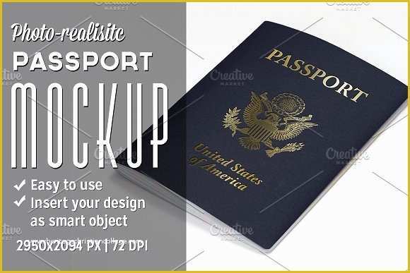 Passport Photo Template Psd Free Download Of Passport Mockup Product Mockups Creative Market