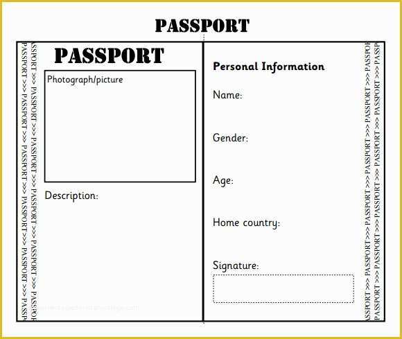 Passport Photo Template Psd Free Download Of Passport Template Pdf Passport Photo Template Psd Favorite