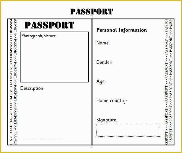 Passport Photo Template Psd Free Download Of Passport Template Pdf Passport Photo Template Psd Favorite