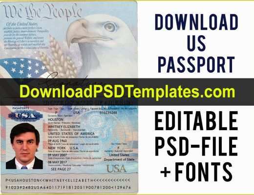 Passport Photo Template Psd Free Download Of Usa Passport Psd Template [download Editable source File]