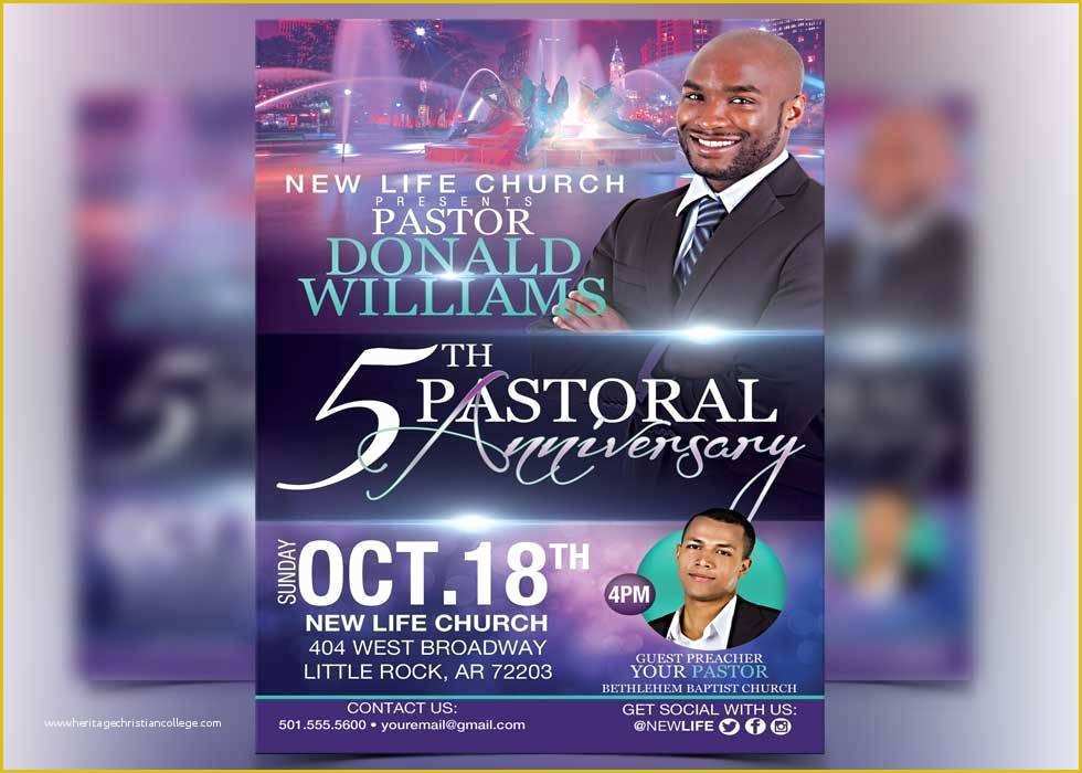 Pastor Anniversary Flyer Free Template Of Pastor Anniversary Flyer Template