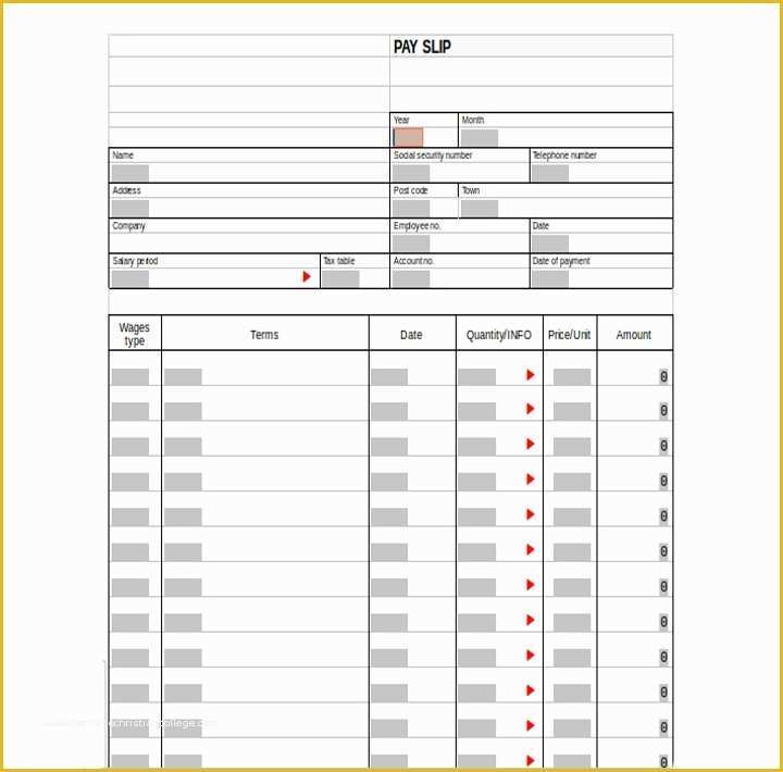 Paycheck Template Free Of 20 Free Pay Stub Templates Free Pdf Doc Xls format