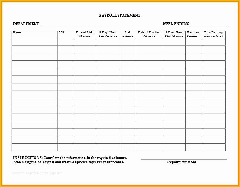Paycheck Template Free Of 7 Payroll Spreadsheet Template