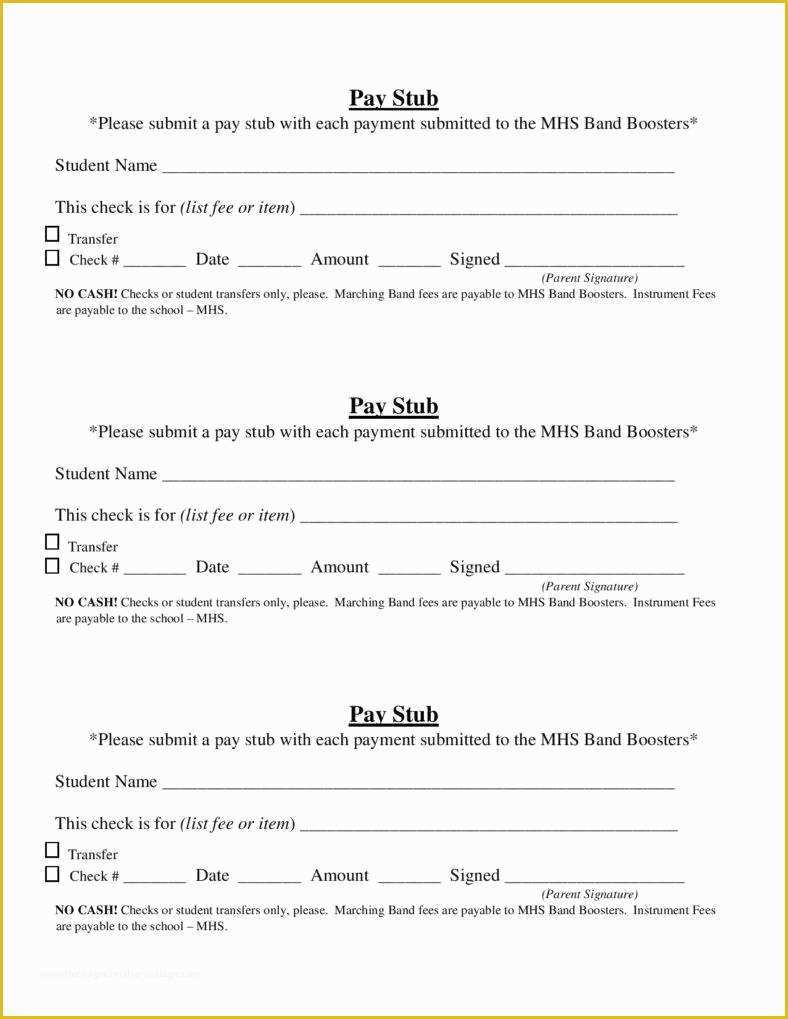 Paycheck Template Free Of 9 Free Pay Stub Templates Word Pdf Excel format