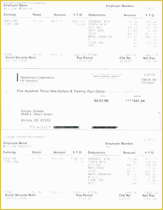 Payroll Check Template Free form Of Payroll Check Template Free form