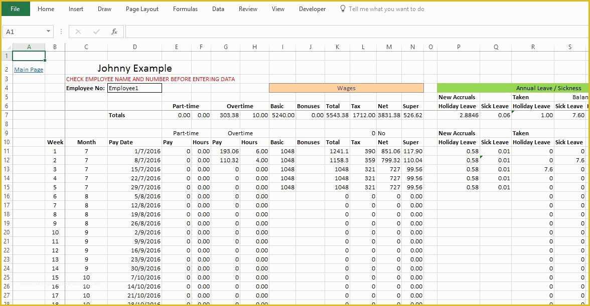 Payroll Template Excel Free Of 10 Free Payroll Spreadsheet Template Excel