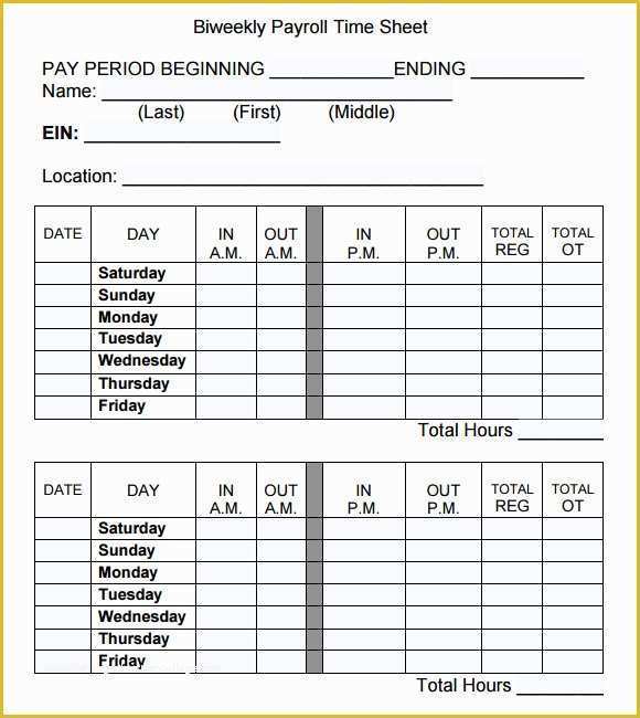 Payroll Template Excel Free Of 14 Sample Payroll Timesheet Templates to Download