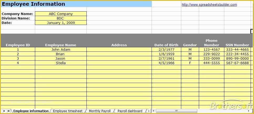 Payroll Template Excel Free Of Download Free Payroll Spreadsheet Template Payroll