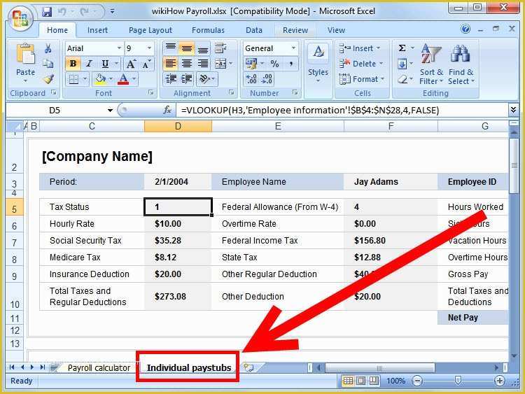 Payroll Template Excel Free Of How to Prepare Payroll In Excel Wikihow