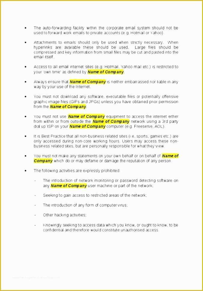 Pci Security Policy Template Free Of Security Policy Template 7 Free Word Document Downloads