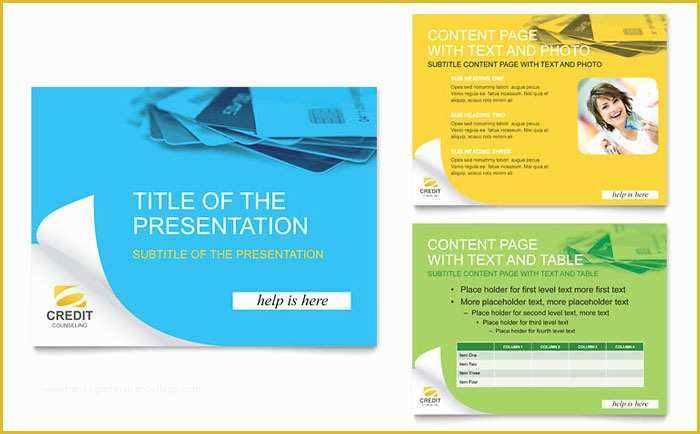 Pdf Design Templates Free Of Consumer Credit Counseling Powerpoint Presentation