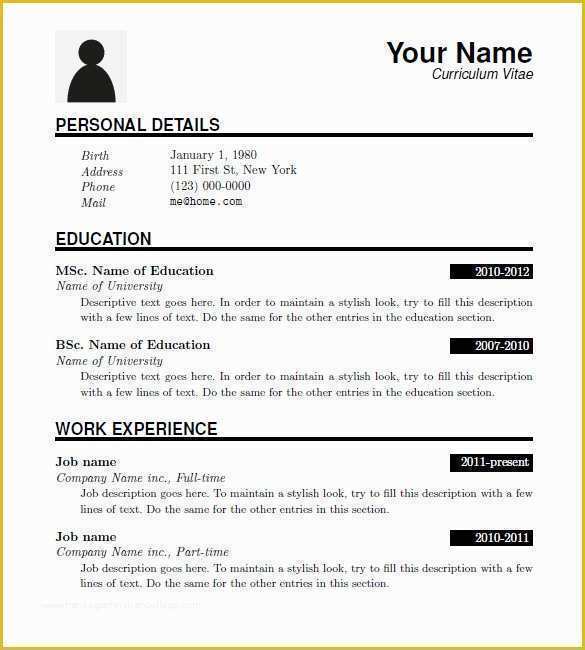 Pdf Resume Template Free Download Of 15 Latex Resume Templates Pdf Doc