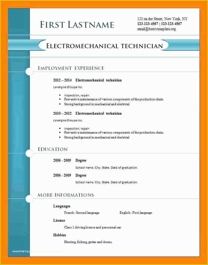 Pdf Resume Template Free Download Of Free Resume format Download Pdfeative Resume Sample
