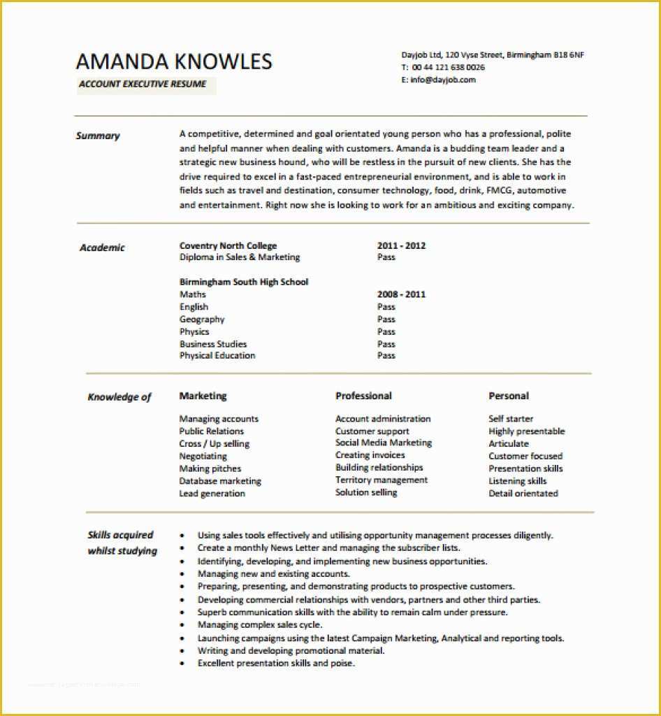 Pdf Resume Template Free Download Of Pdf Resume Template Free Download