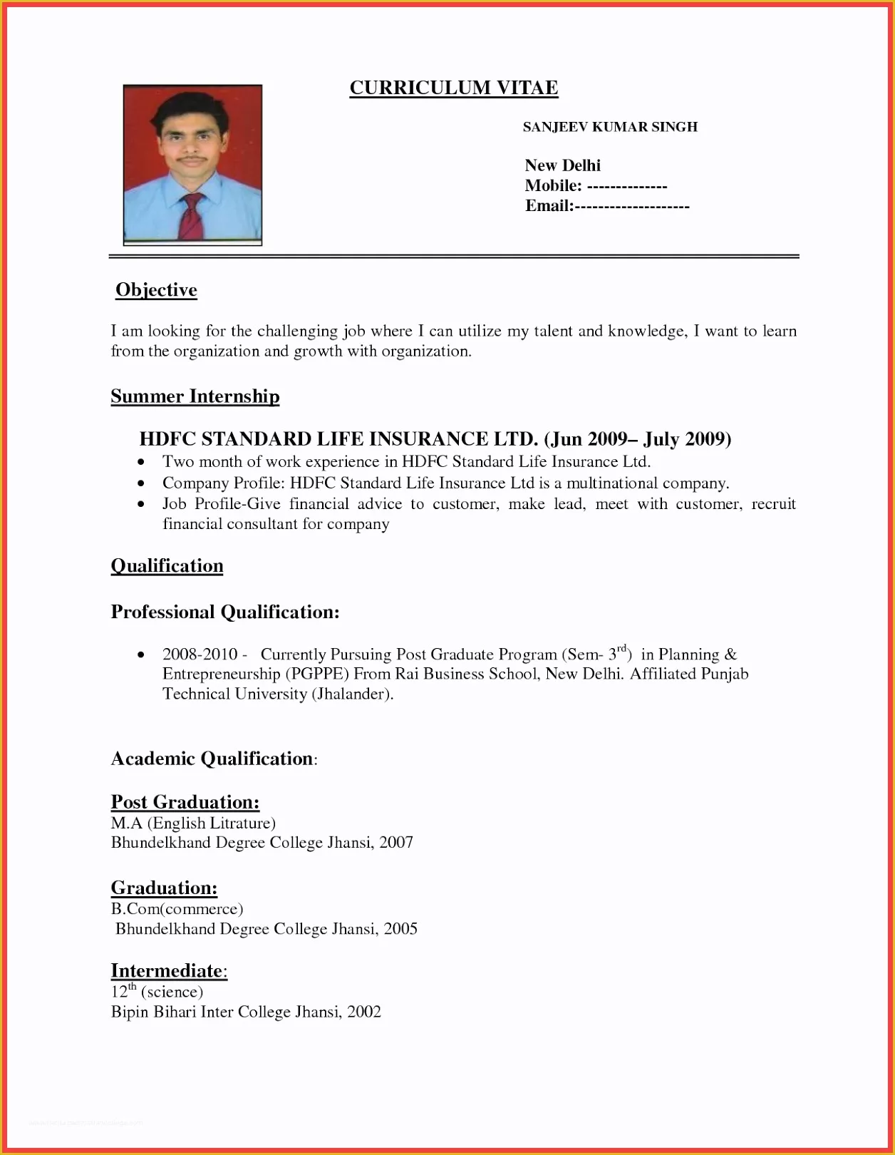 Pdf Resume Template Free Download Of Resume Sample Pdf