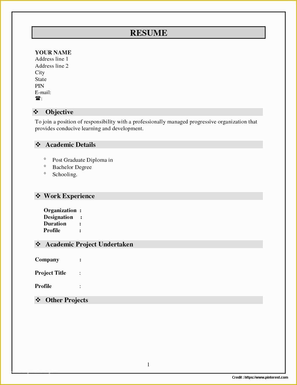 Pdf Resume Template Free Download Of Sample Resume format Pdf Download Free Resume Resume