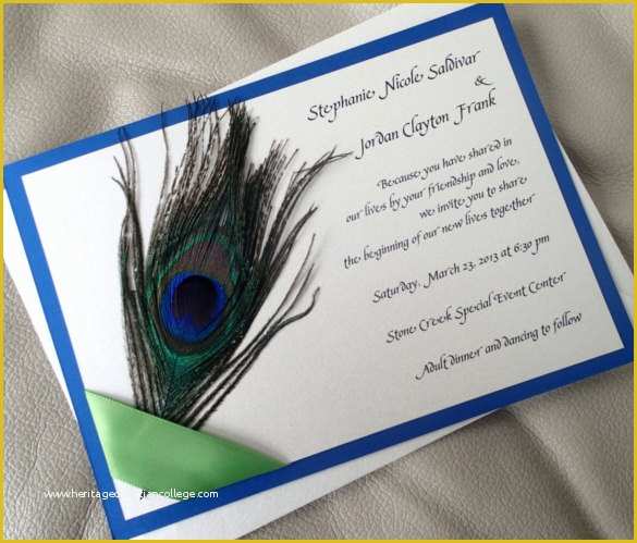 Peacock Invitations Template Free Of 23 Peacock Wedding Invitation Templates – Free Sample