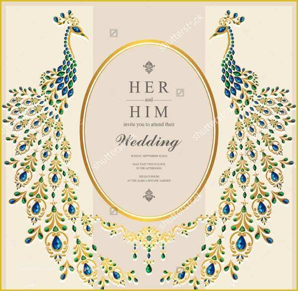 Peacock Invitations Template Free Of 50 Sample Wedding Invitations Psd Ai Vector Eps