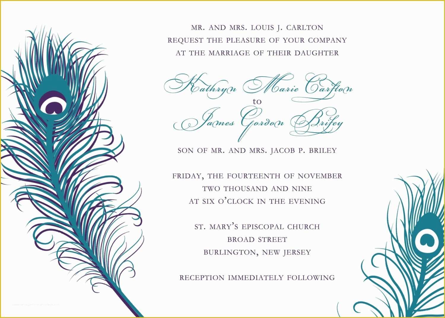 41 Peacock Invitations Template Free