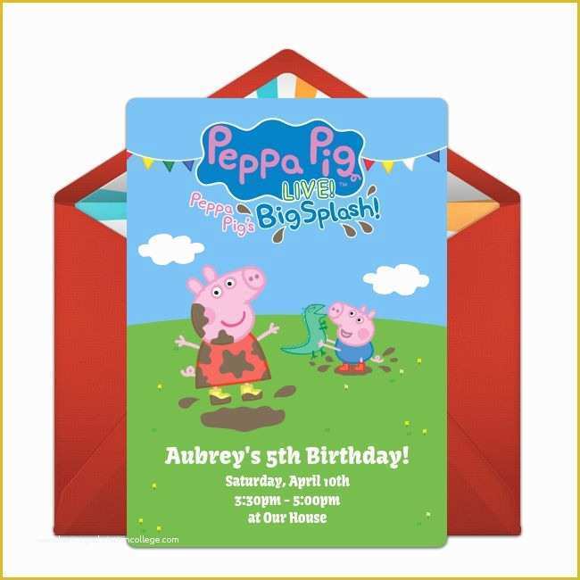 Peppa Pig Birthday Invitation Free Template Of 25 Best Ideas About Peppa Pig Birthday Invitations On