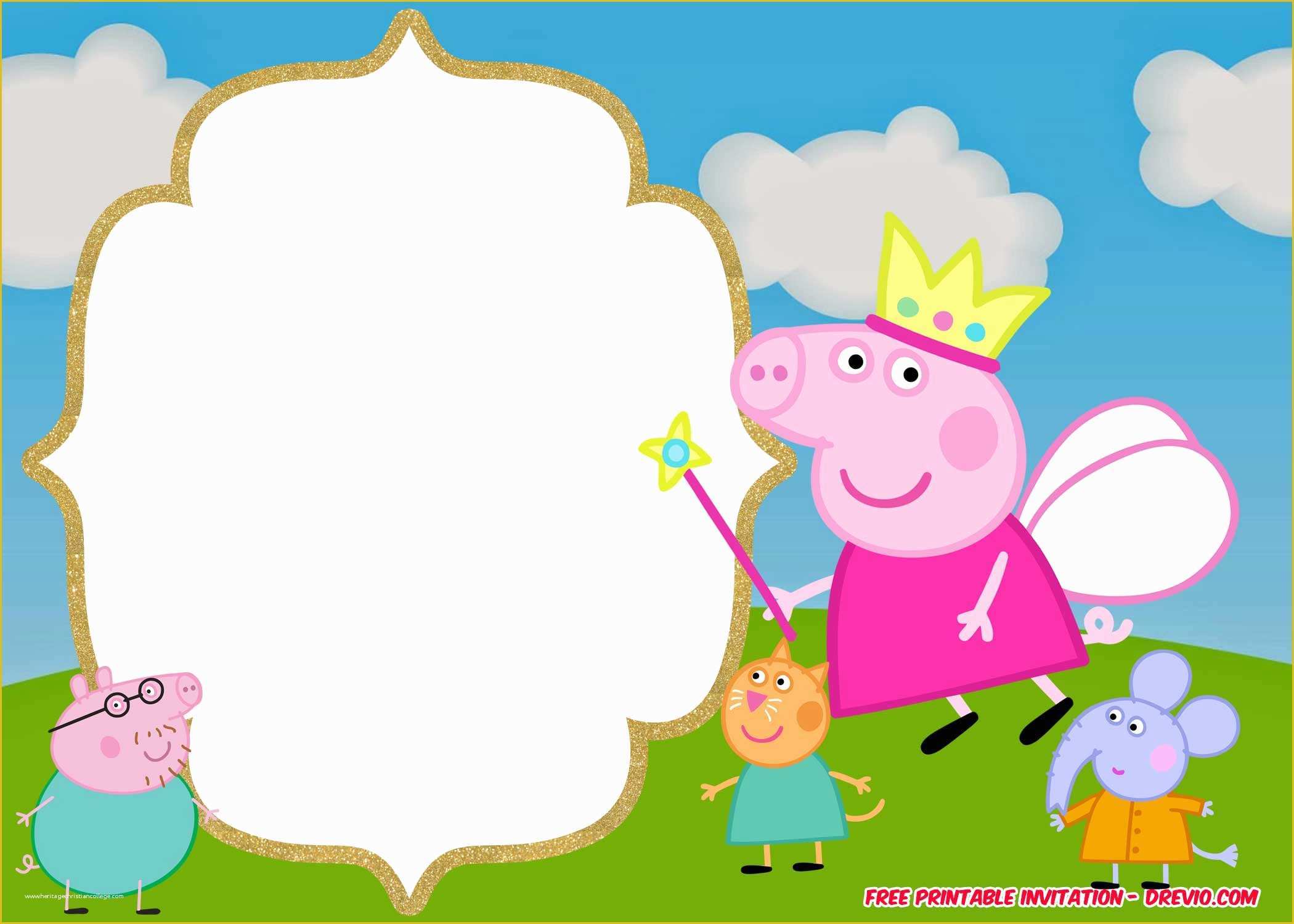 Peppa Pig Birthday Invitation Free Template Of Free Printable Peppa Pig Invitation Birthday Templates