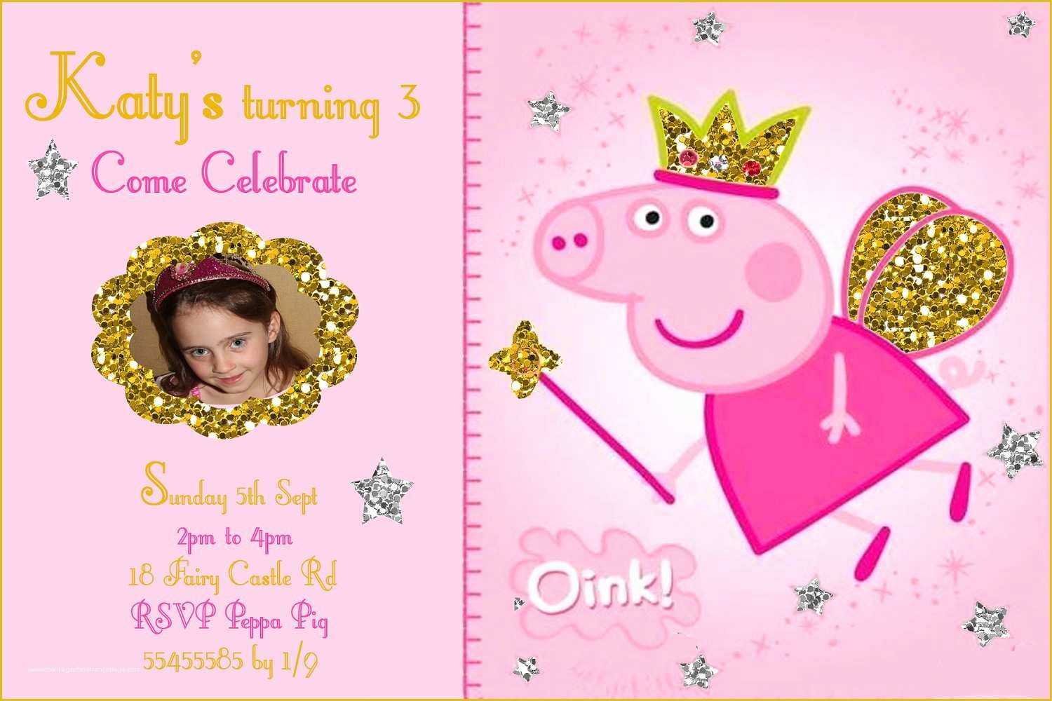 Peppa Pig Birthday Invitation Free Template Of Items Similar to Peppa Pig Invitation Personalized On Etsy