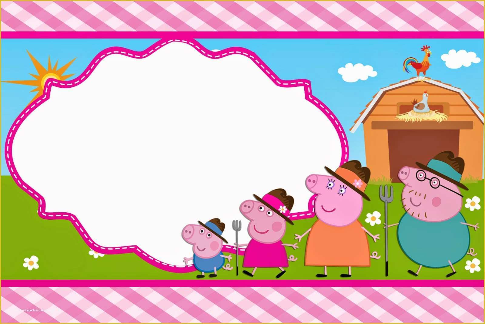 Peppa Pig Birthday Invitation Free Template Of Peppa Pig at the Farm Free Printable Invitations