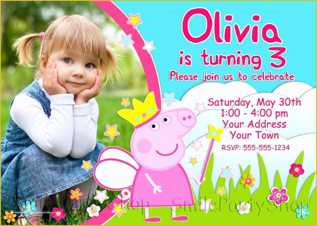 Peppa Pig Birthday Invitation Free Template Of Peppa Pig Birthday Invitation Peppa Pig Invitation by