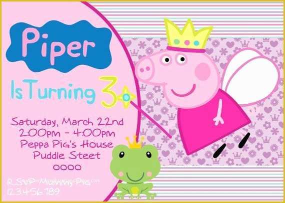 Peppa Pig Birthday Invitation Free Template Of Peppa Pig Birthday Invitations Free