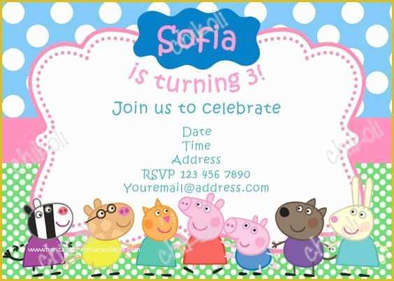 Peppa Pig Birthday Invitation Free Template Of Peppa Pig Birthday Invitations Line