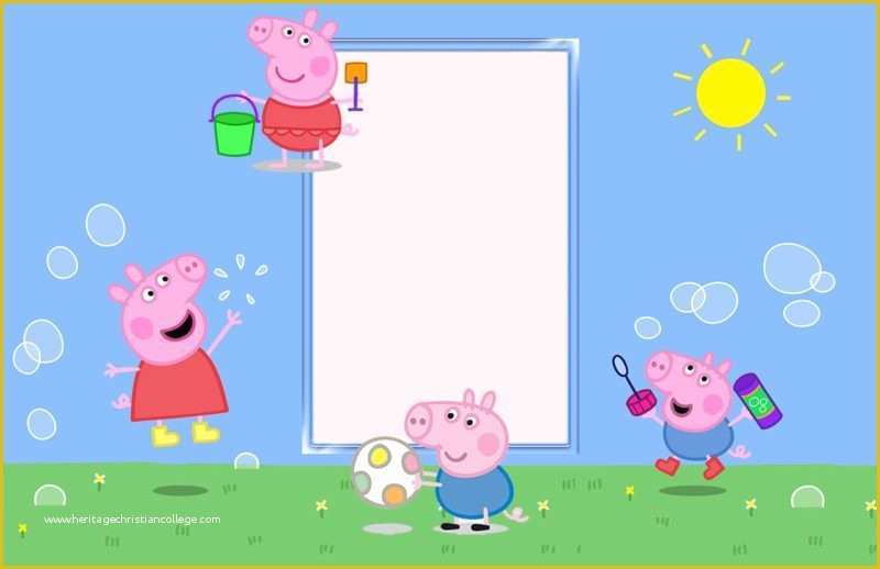 Peppa Pig Birthday Invitation Free Template Of Peppa Pig Birthday Party Invitation Template