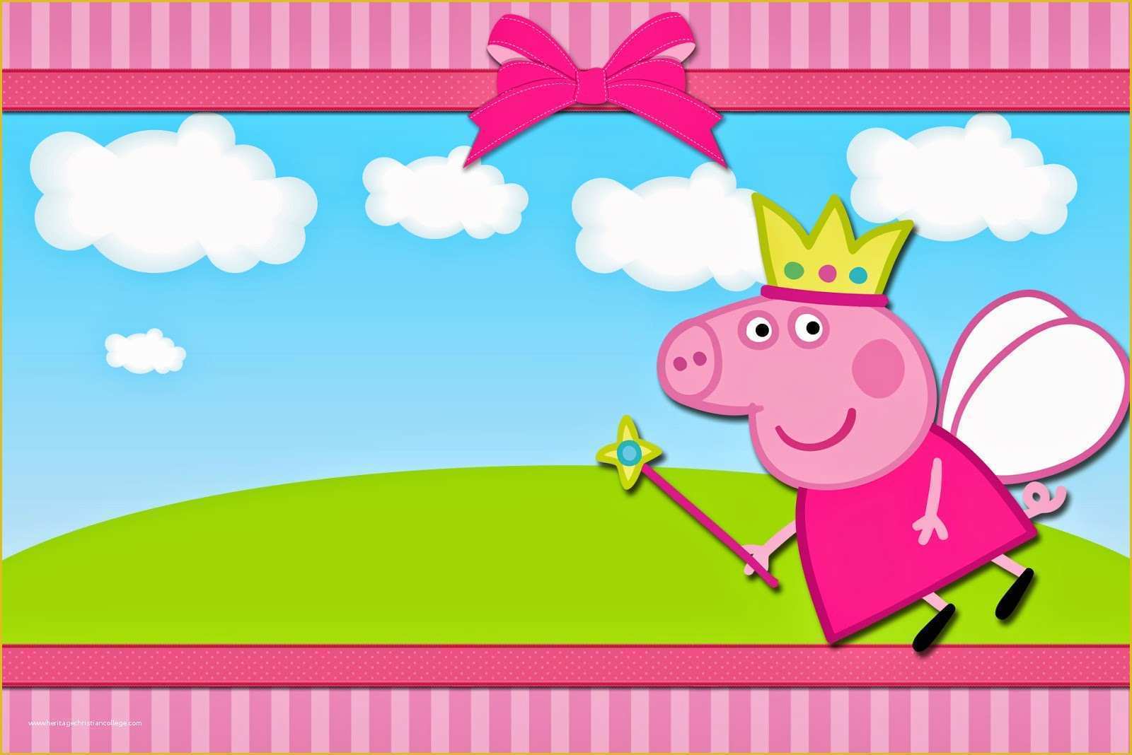 Peppa Pig Birthday Invitation Free Template Of Peppa Pig Fairy Free Printable Invitations